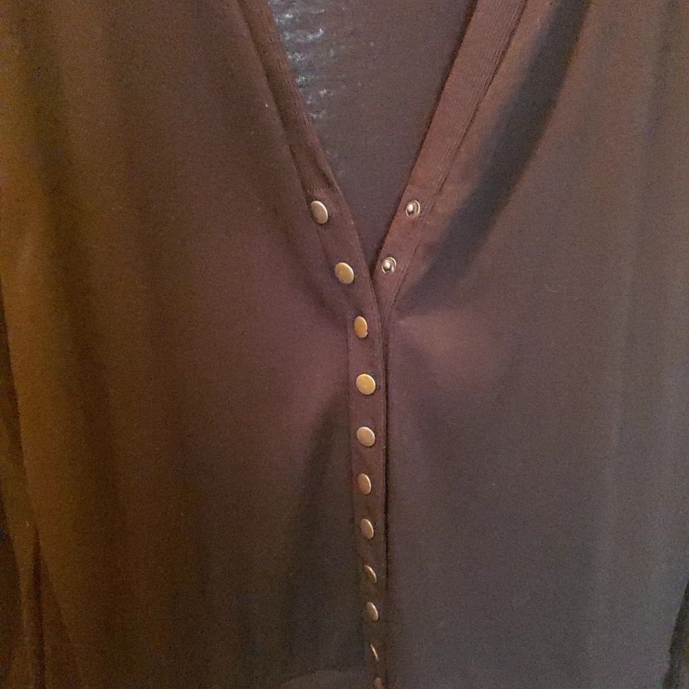 Steve McQueen Long Sleeve Snap Up Cardigan. V Neck. XL